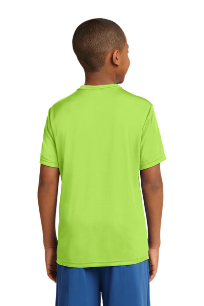 Custom Embroidered Sport-Tek Youth PosiCharge Competitor Tee. YST350,Lime Shock