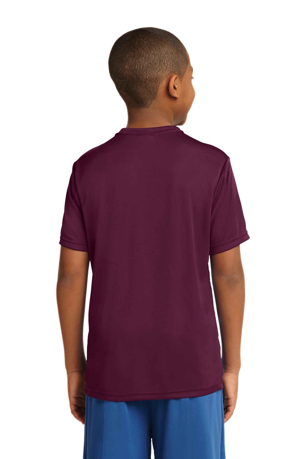 Custom Embroidered Sport-Tek Youth PosiCharge Competitor Tee. YST350,Maroon