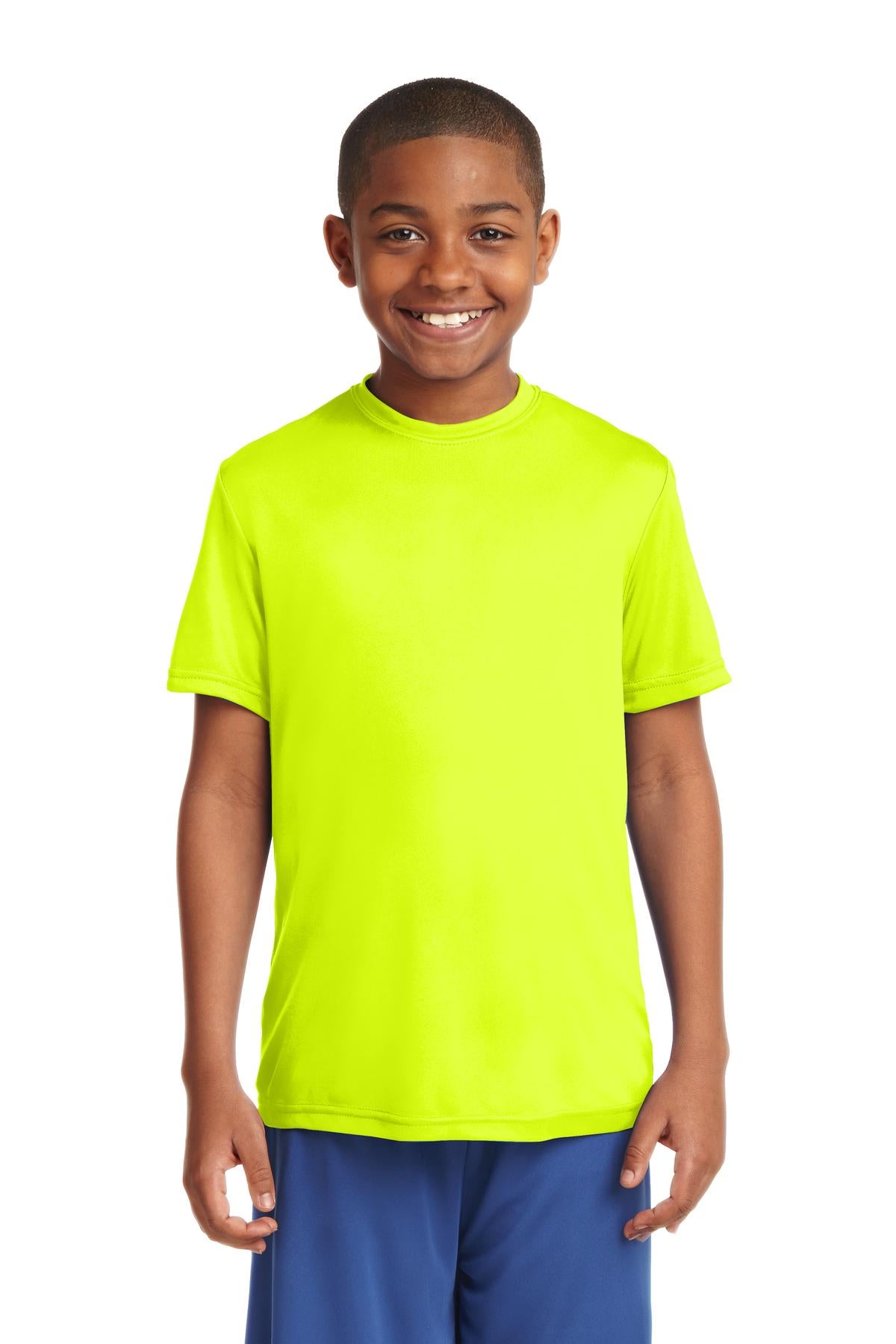 Sport-Tek Youth PosiCharge Competitor Tee. YST350 Neon Yellow