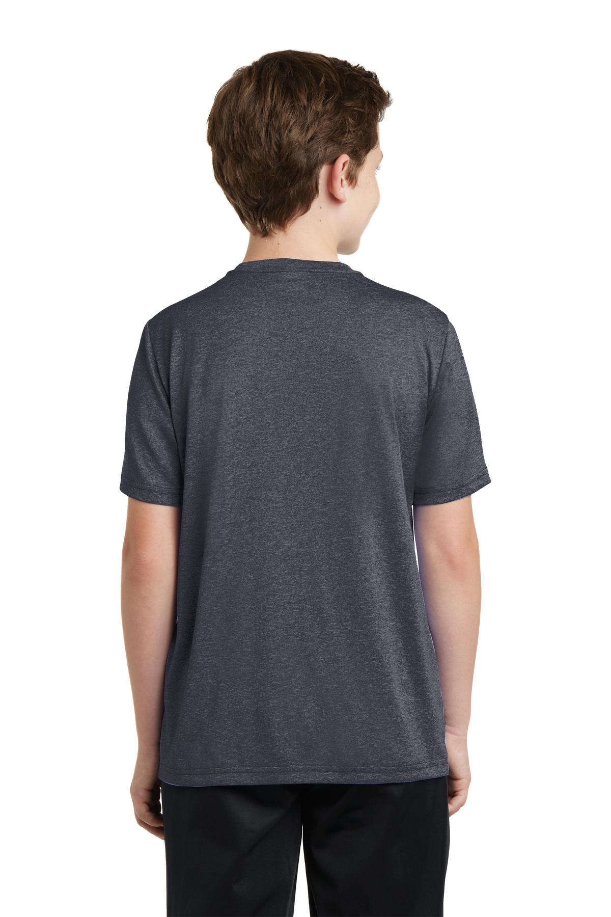 Custom Embroidered Sport-Tek Youth Heather Contender Tee. YST360,Graphite Heather