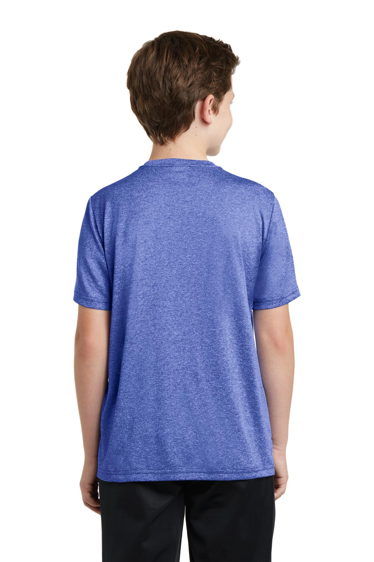 Custom Embroidered Sport-Tek Youth Heather Contender Tee. YST360,True Royal Heather