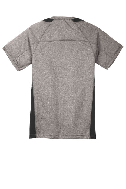 Sport-Tek Youth Heather Colorblock Contender Tee. YST361