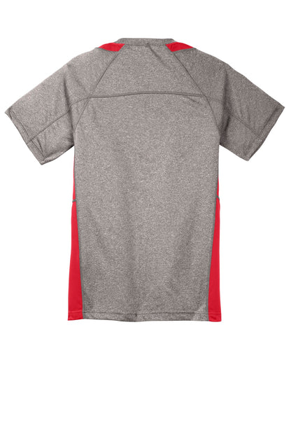 Sport-Tek Youth Heather Colorblock Contender Tee. YST361