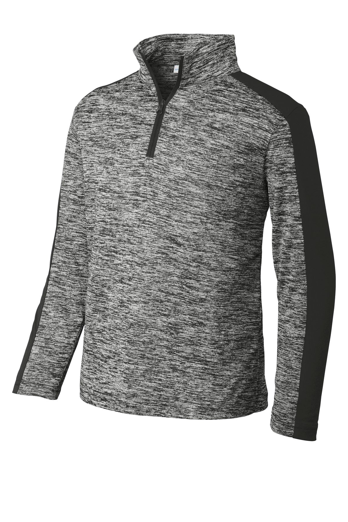 Sport-Tek  Youth PosiCharge  Electric Heather Colorblock 1/4-Zip Pullover. YST397