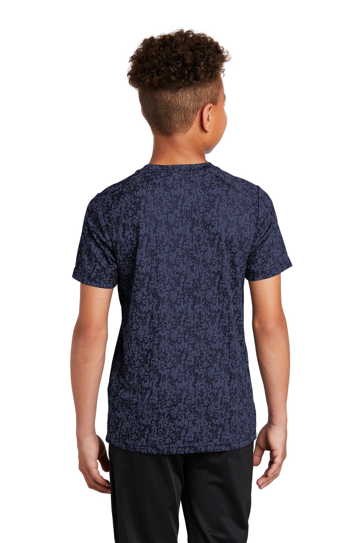 Custom Embroidered Sport-Tek  Youth Digi Camo Tee. YST460,True Navy