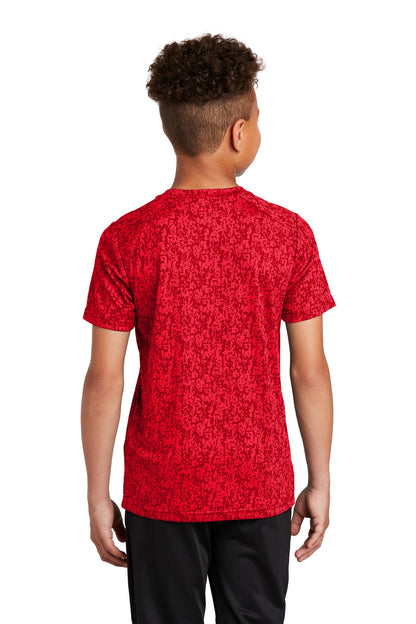 Custom Embroidered Sport-Tek  Youth Digi Camo Tee. YST460,True Red