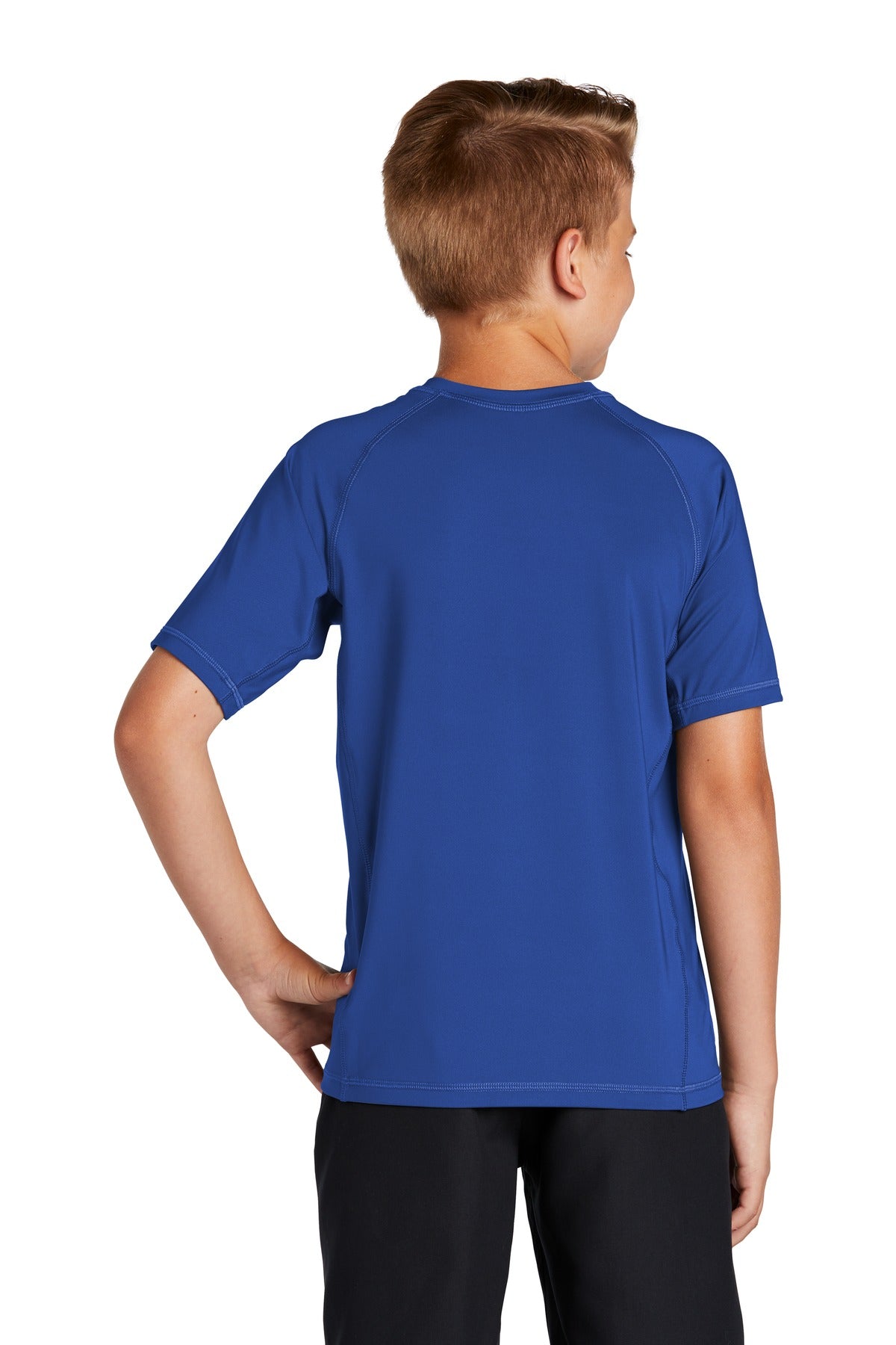 Custom Embroidered Sport-Tek  Youth Rashguard Tee. YST470,True Royal