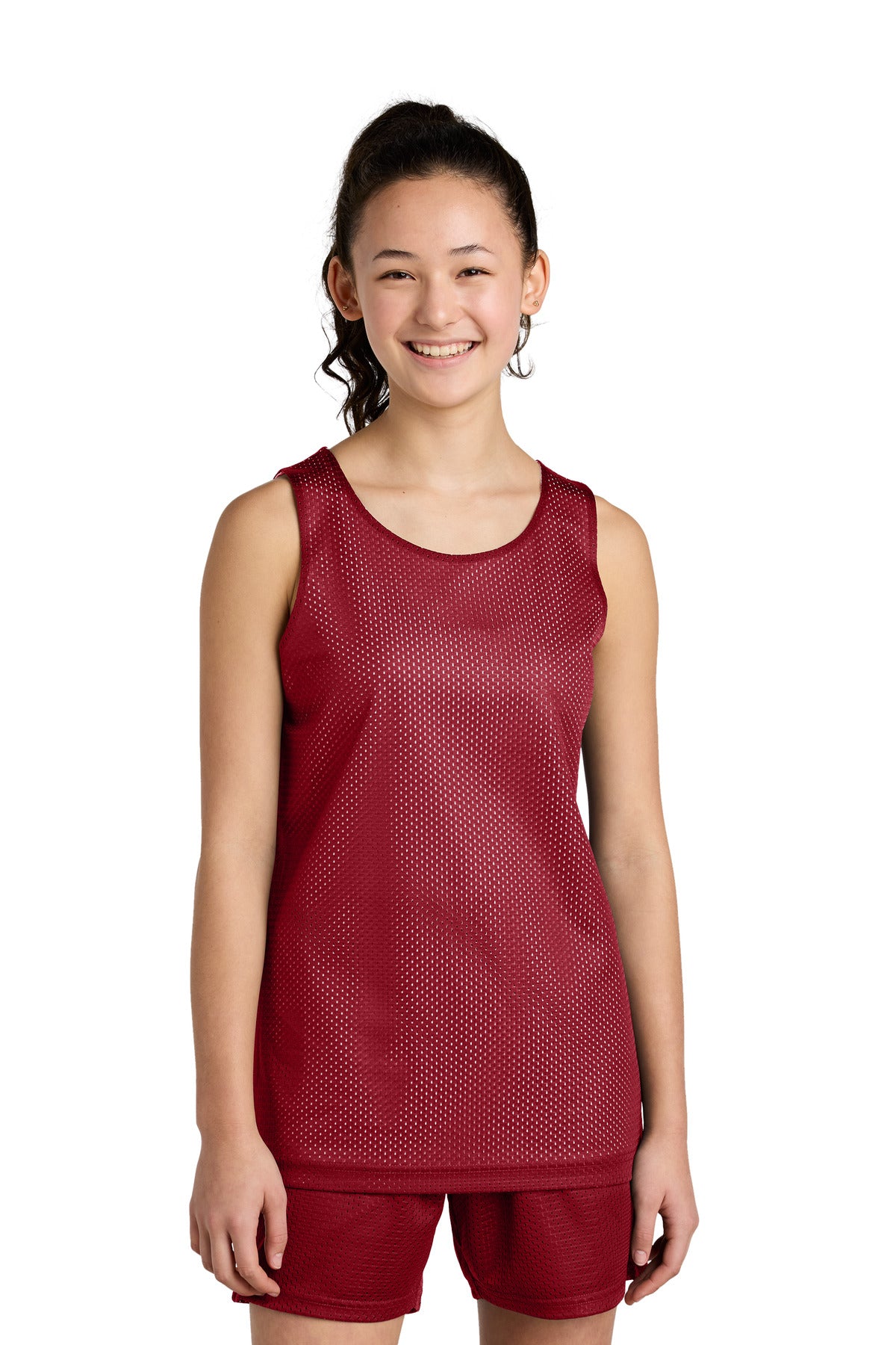 Custom Embroidered Sport-Tek Activewear in Deep Red/ White