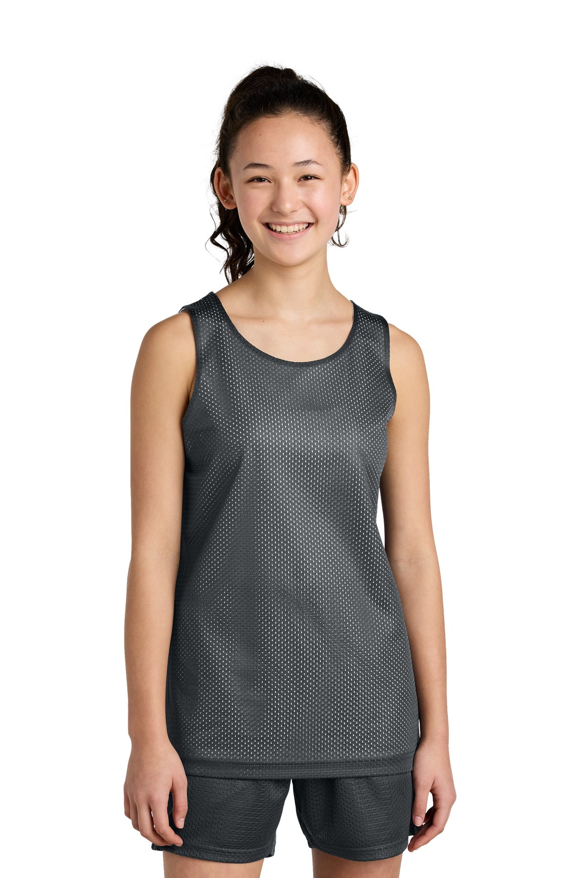Custom Embroidered Sport-Tek Activewear in Iron Grey/ White