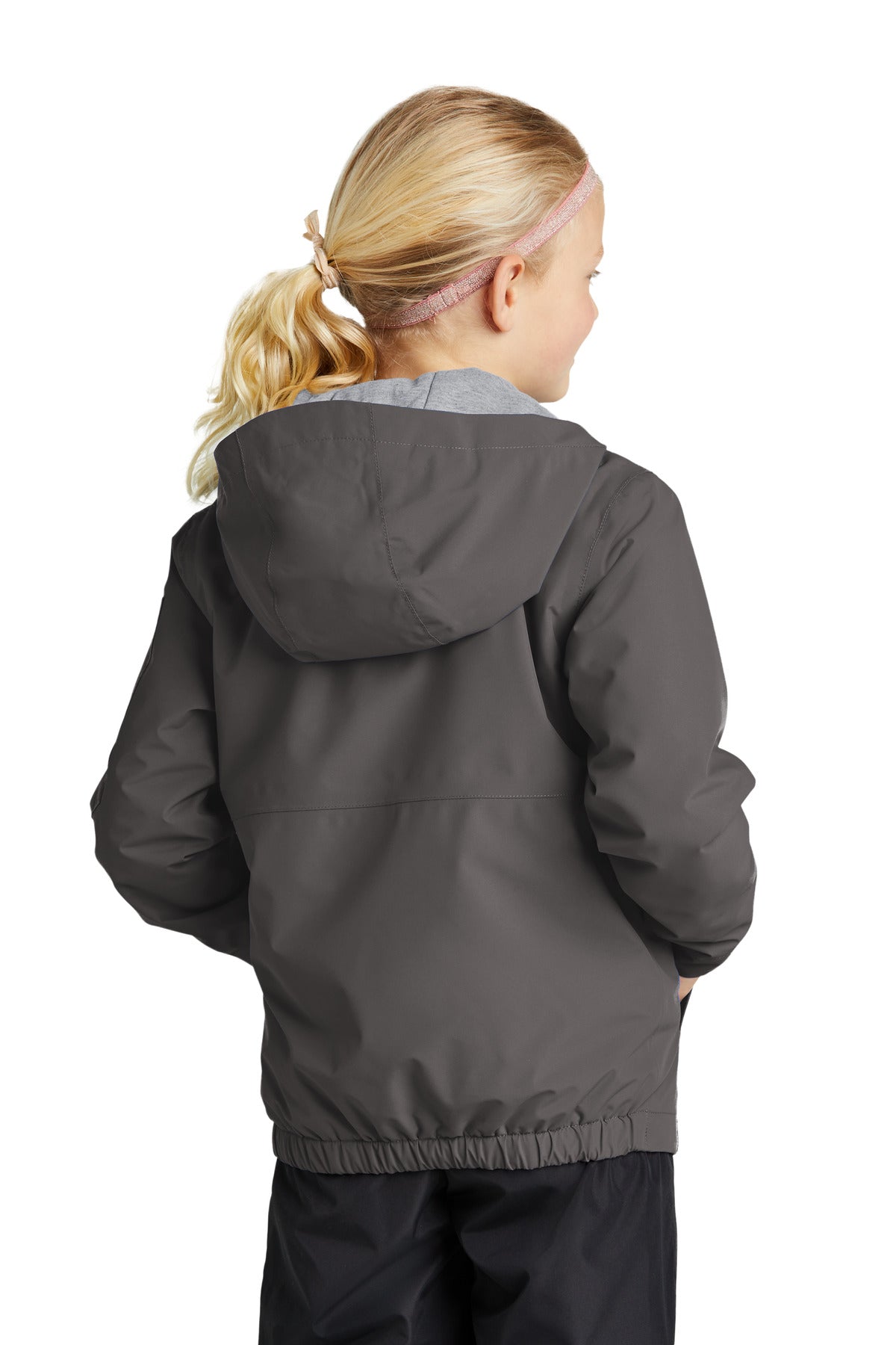 Custom Embroidered Sport-Tek Youth Waterproof Insulated Jacket YST56,Graphite