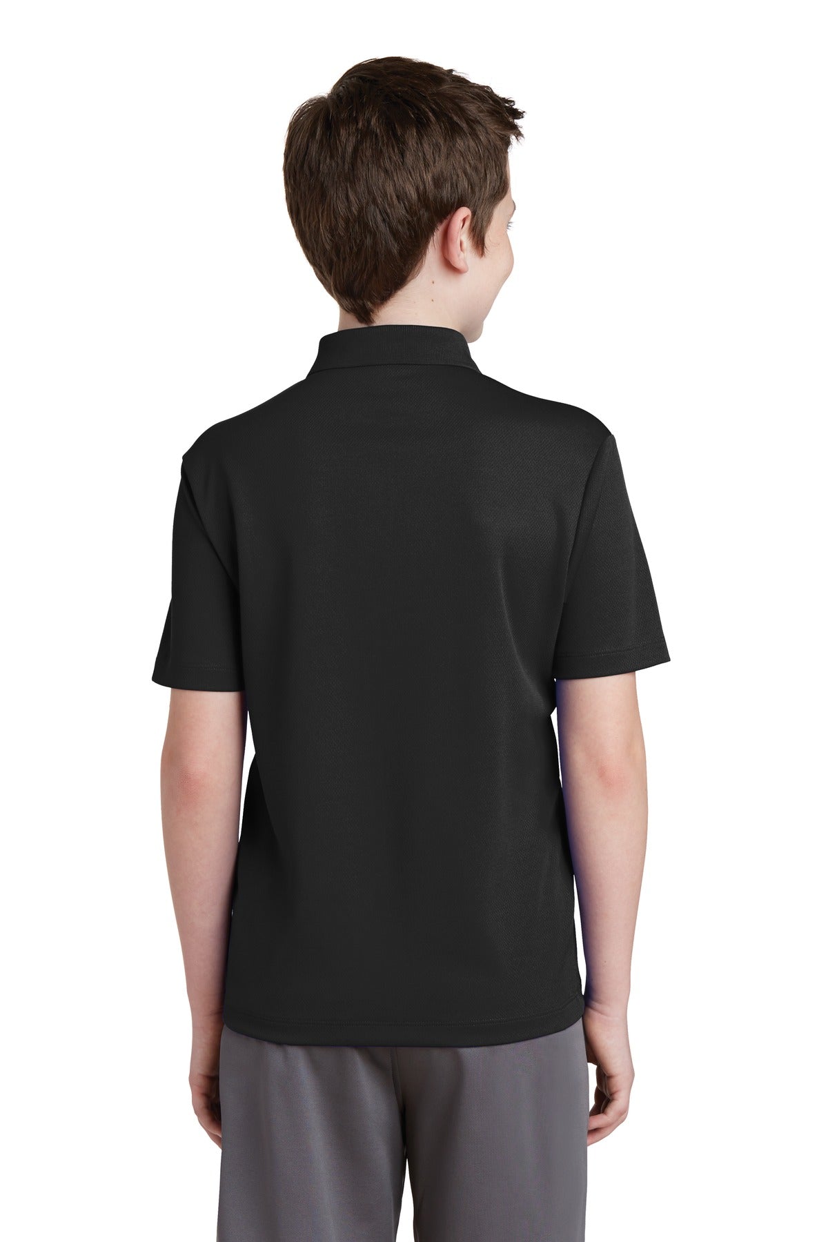 Custom Embroidered Sport-Tek Youth PosiCharge RacerMesh Polo. YST640,Black