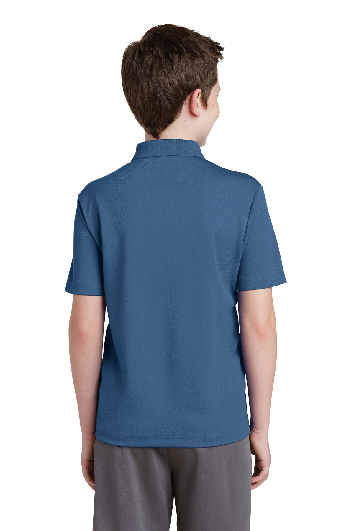 Custom Embroidered Sport-Tek Youth PosiCharge RacerMesh Polo. YST640,Dawn Blue