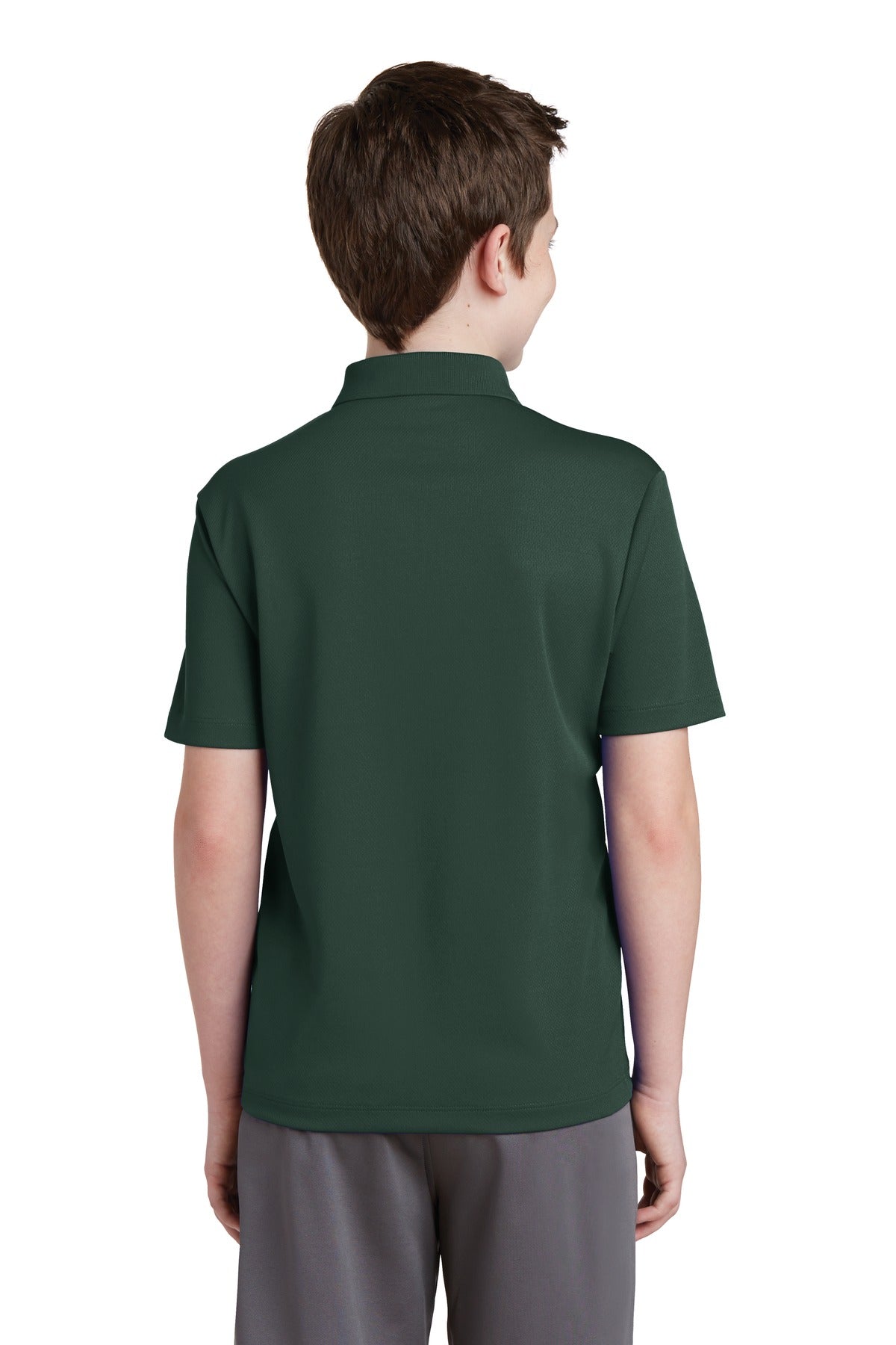 Custom Embroidered Sport-Tek Youth PosiCharge RacerMesh Polo. YST640,Dark Forest Green