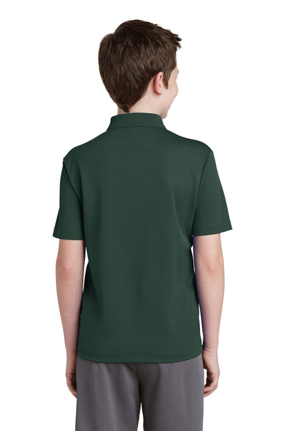 Custom Embroidered Sport-Tek Youth PosiCharge RacerMesh Polo. YST640,Dark Forest Green