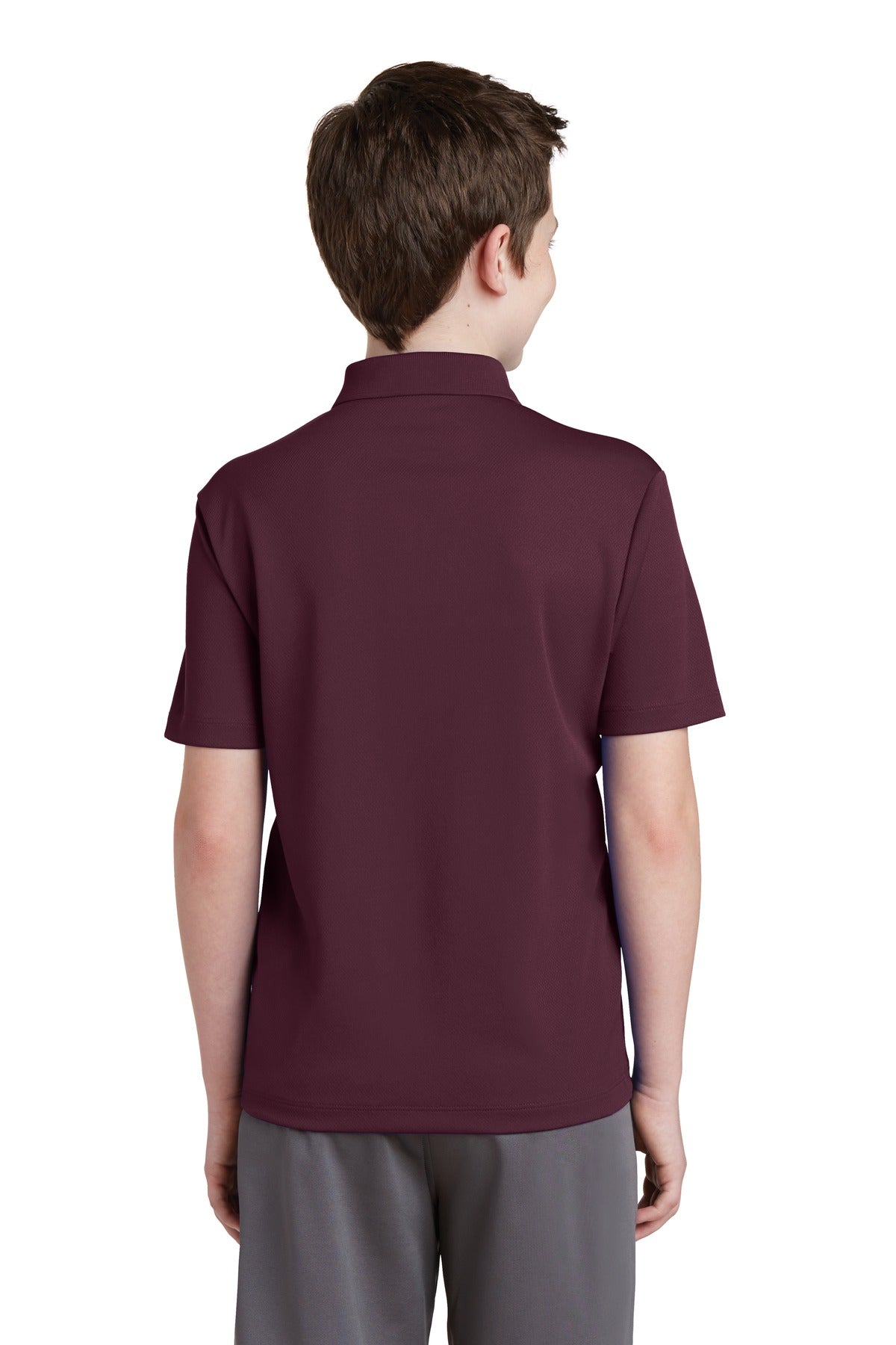 Custom Embroidered Sport-Tek Youth PosiCharge RacerMesh Polo. YST640,Maroon