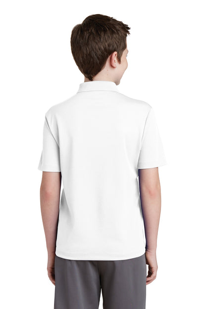 Custom Embroidered Sport-Tek Youth PosiCharge RacerMesh Polo. YST640,White