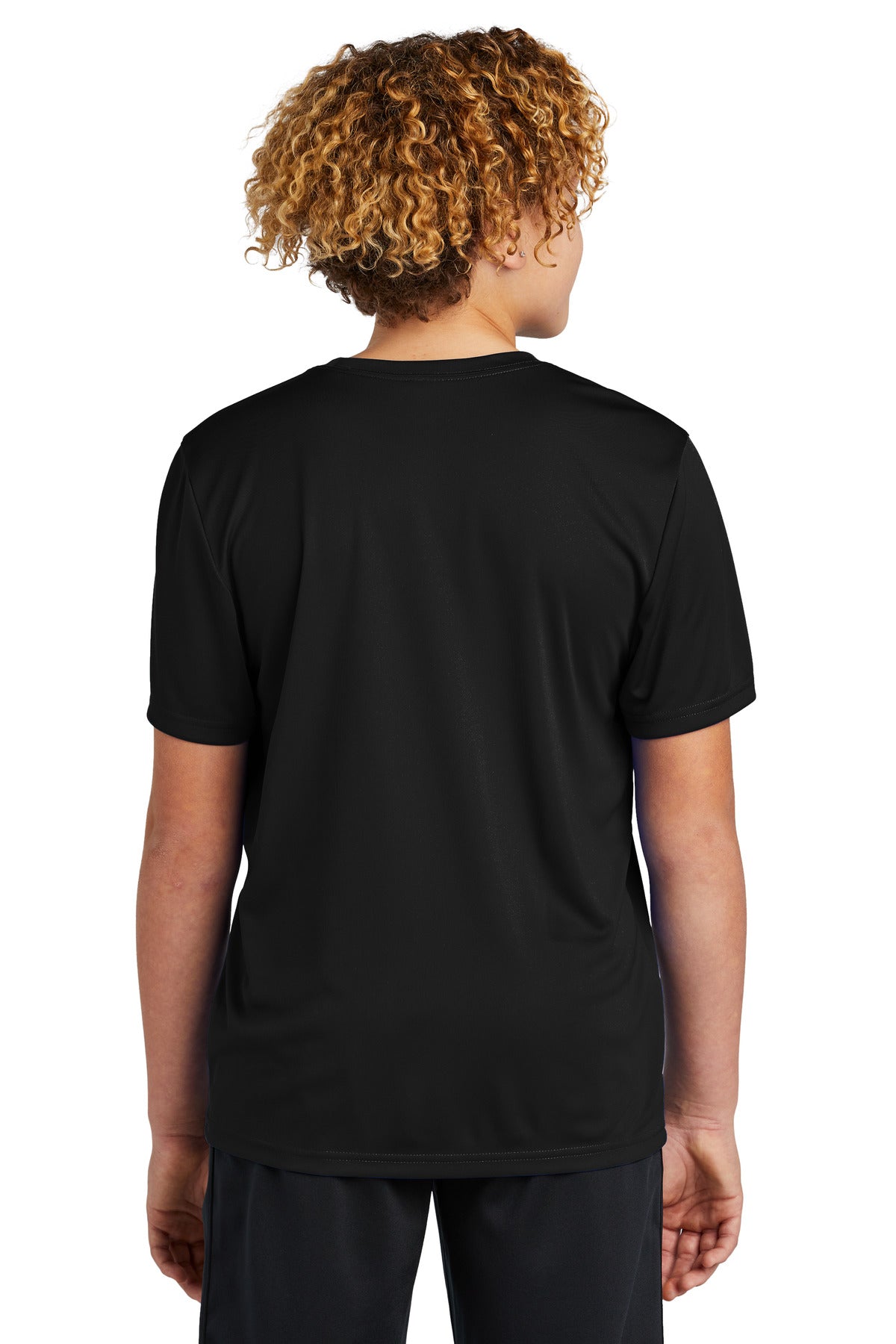 Custom Embroidered Sport-Tek Youth PosiCharge Re-Compete Tee YST720,Black