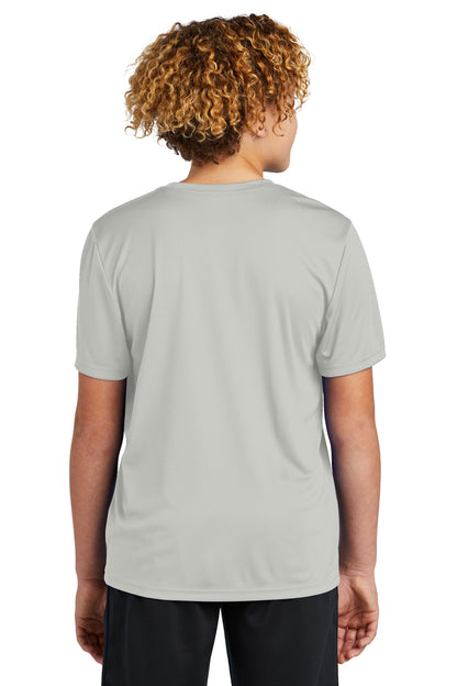 Custom Embroidered Sport-Tek Youth PosiCharge Re-Compete Tee YST720,Silver