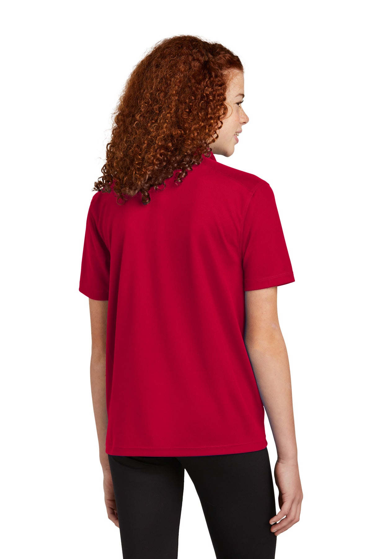 Custom Embroidered Sport-Tek Youth UV Micropique Polo YST740,Deep Red