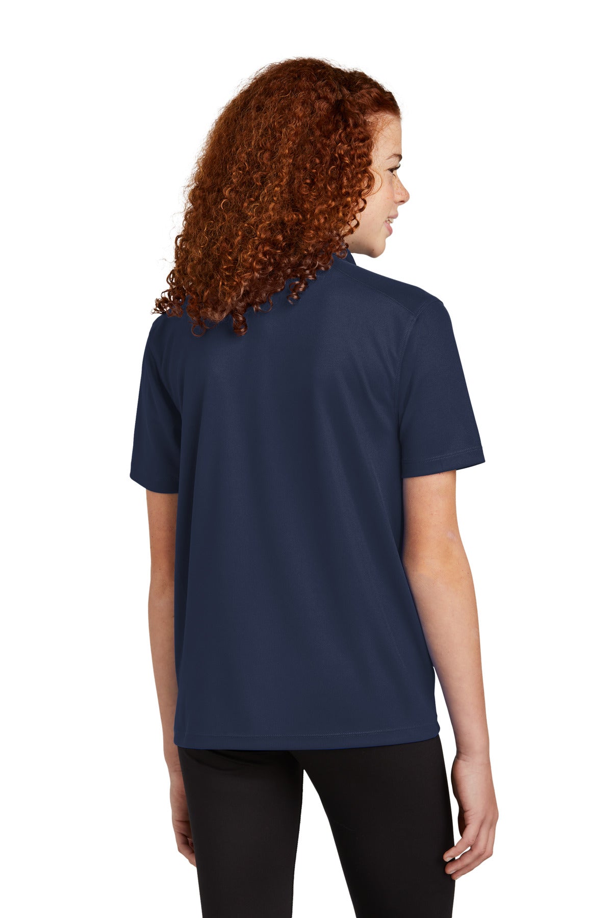 Custom Embroidered Sport-Tek Youth UV Micropique Polo YST740,True Navy