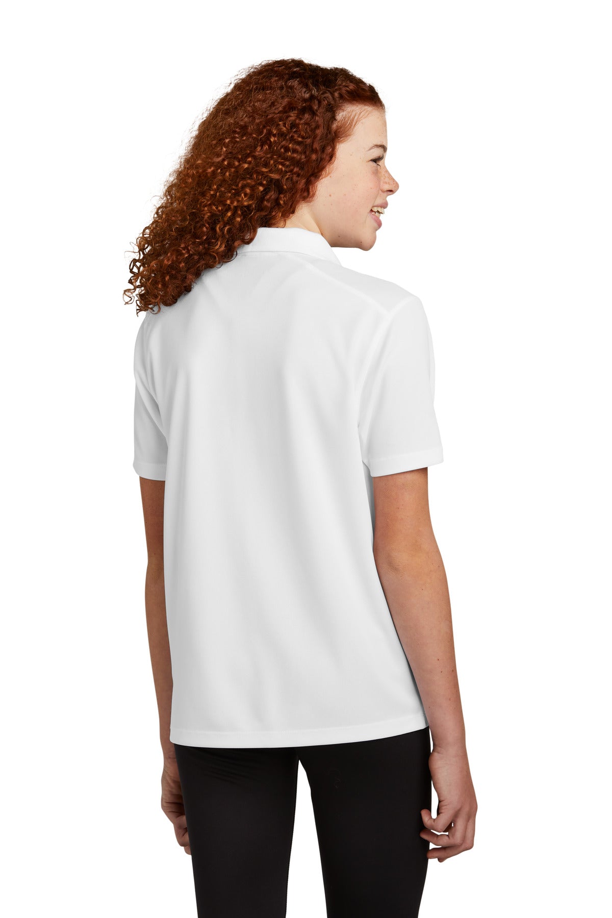 Custom Embroidered Sport-Tek Youth UV Micropique Polo YST740,White