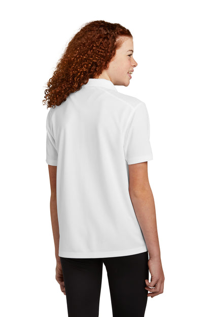 Custom Embroidered Sport-Tek Youth UV Micropique Polo YST740,White