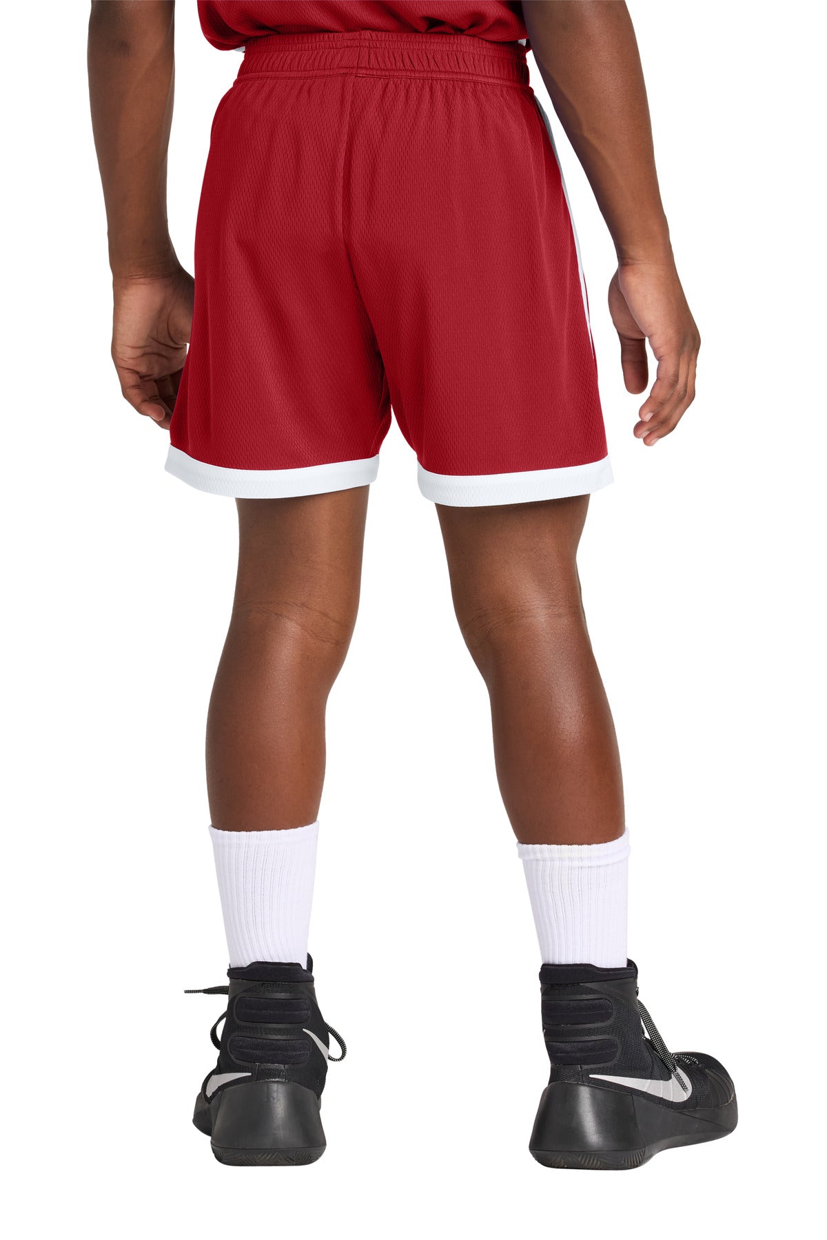 Custom Embroidered Sport-Tek Youth Rival Basketball 5  Short YST901,Deep Red/ White