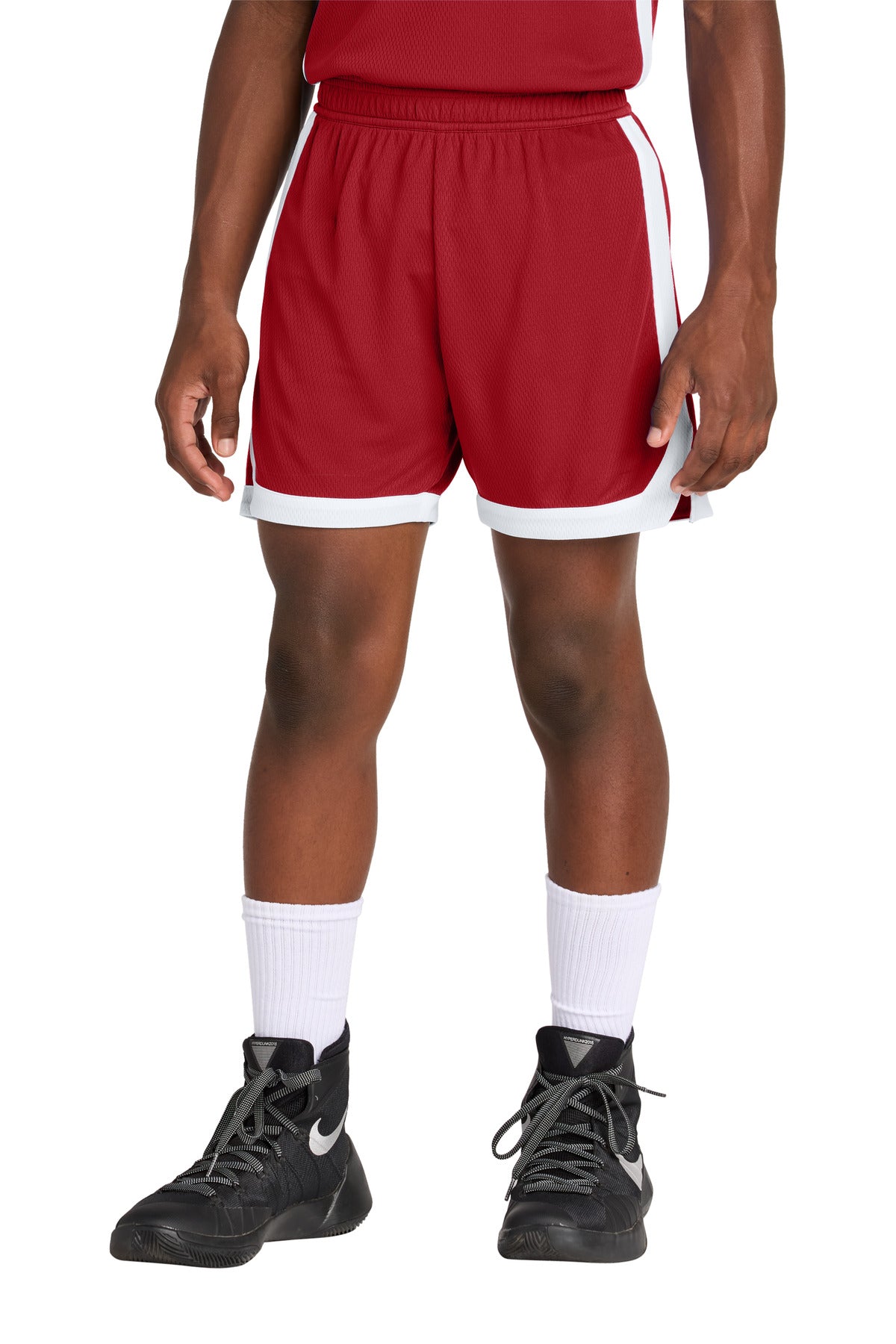 Custom Embroidered Sport-Tek Activewear in Deep Red/ White