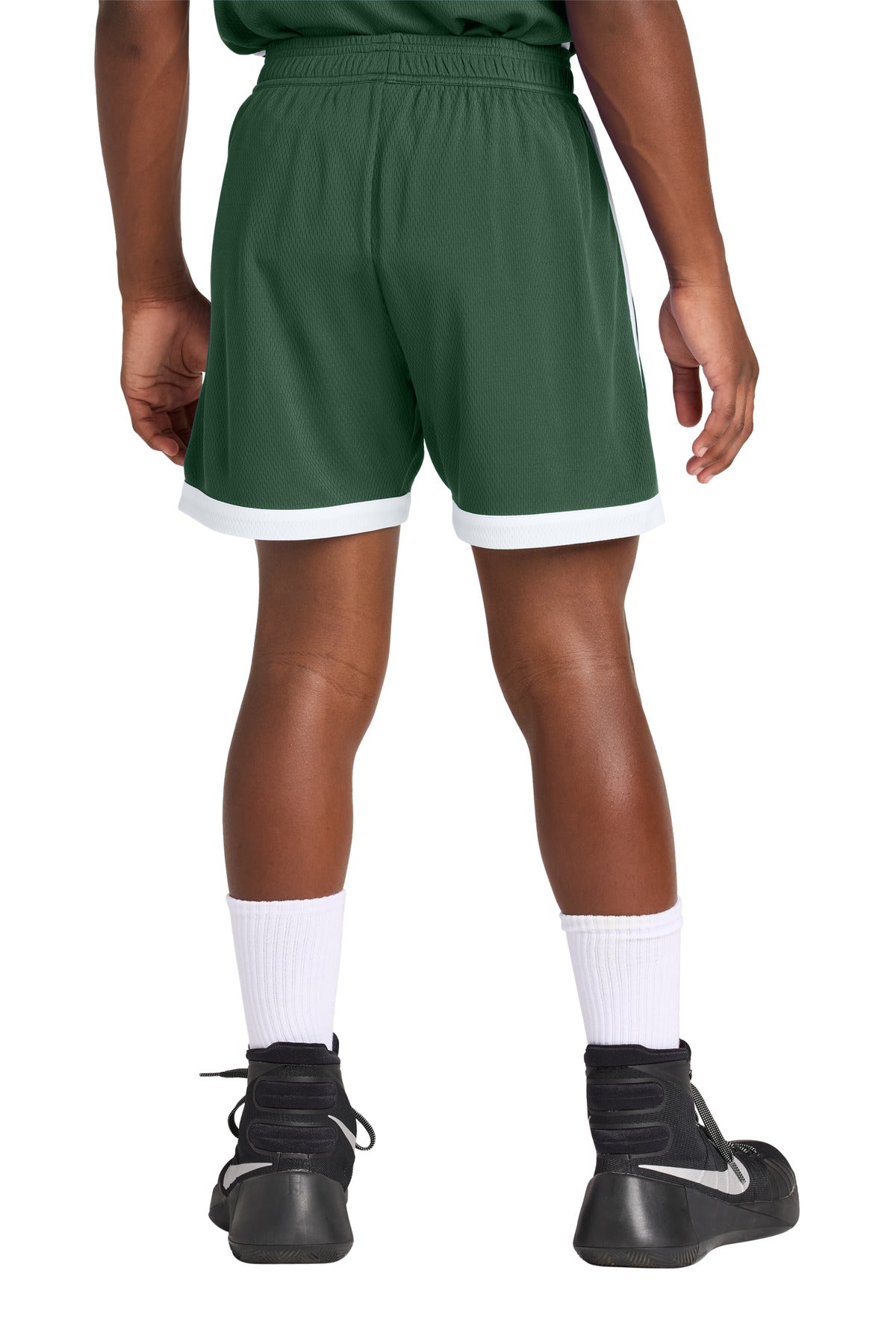 Custom Embroidered Sport-Tek Youth Rival Basketball 5  Short YST901,Forest Green/ White
