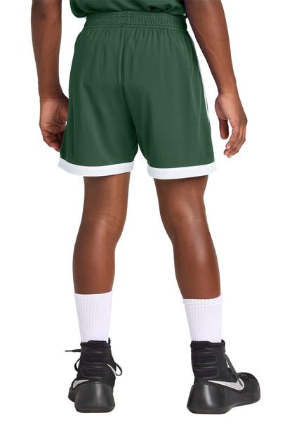 Custom Embroidered Sport-Tek Youth Rival Basketball 5  Short YST901,Forest Green/ White