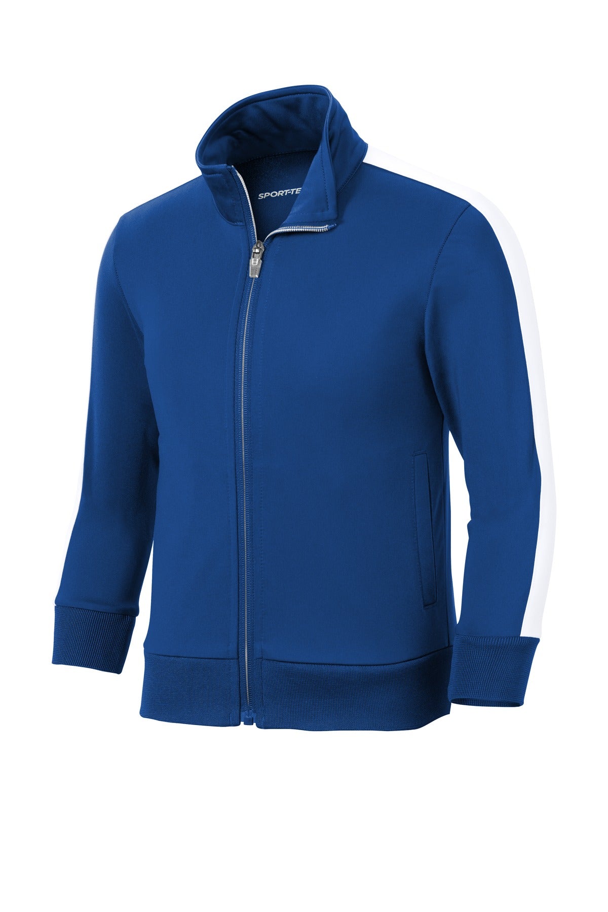 Sport-Tek  Youth Tricot Sleeve Stripe Track Jacket. YST94