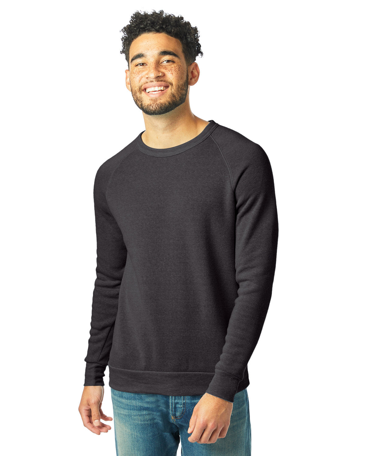 Alternative Unisex Champ Eco-Fleece Solid Sweatshirt AA9575 ECO TRUE BLACK