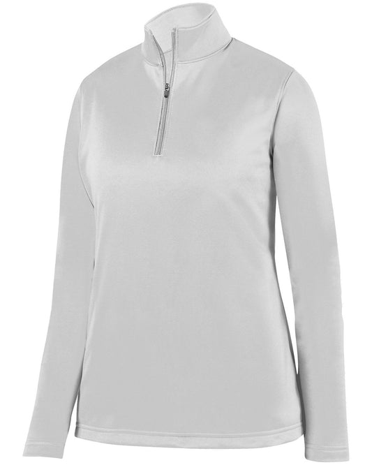 Augusta Sportswear Ladies' Wicking Fleece Quarter-Zip Pullover AG5509 WHITE