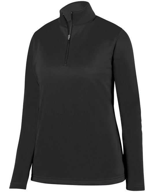 Augusta Sportswear Ladies' Wicking Fleece Quarter-Zip Pullover AG5509 BLACK