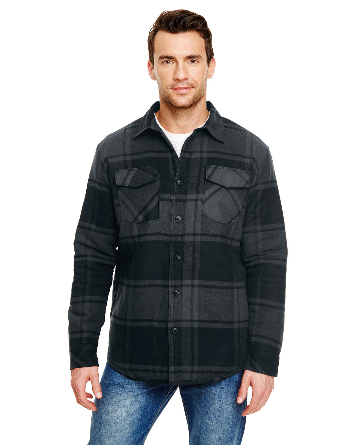 Burnside Adult Quilted Flannel Jacket B8610