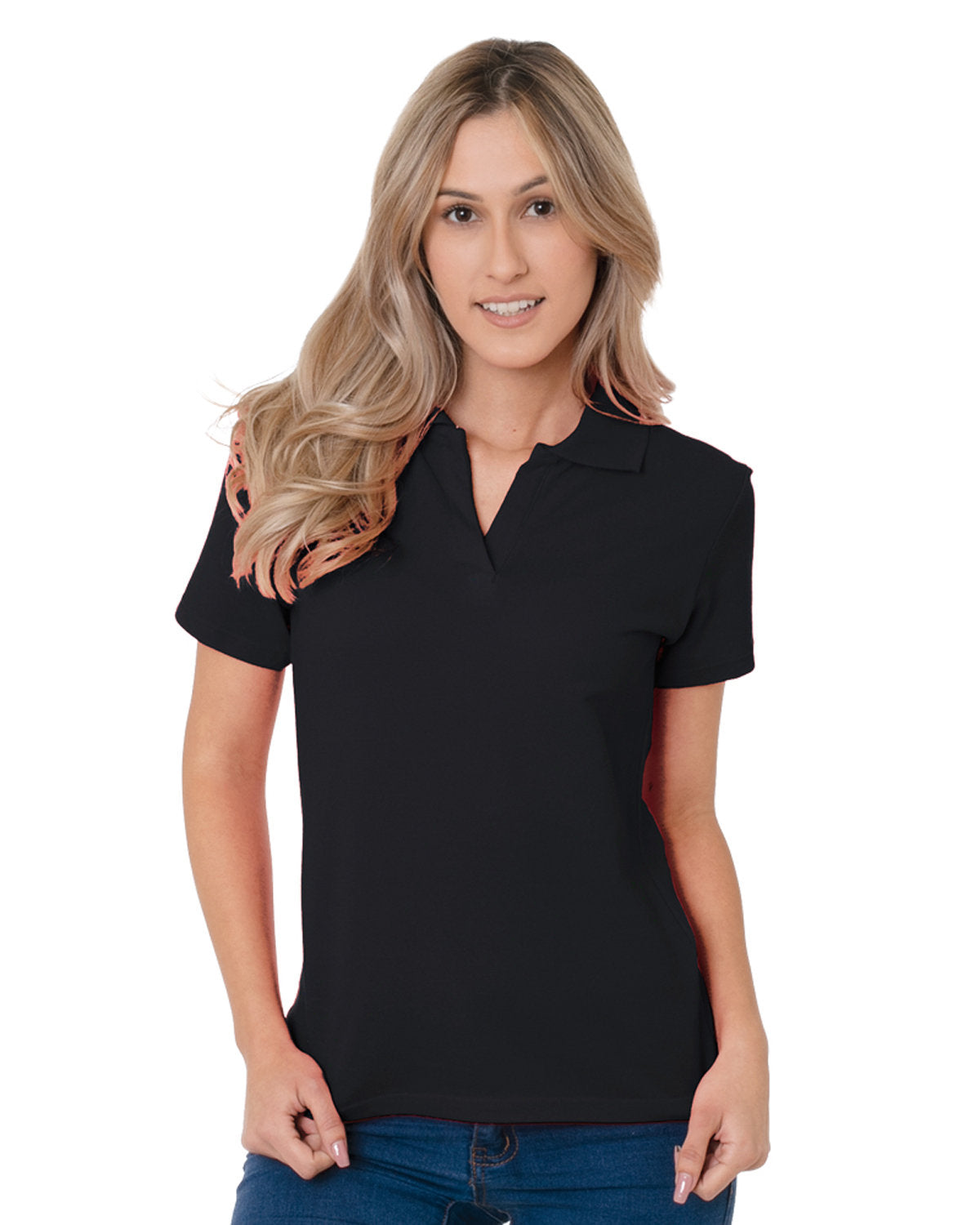 Bayside Ladies' USA Made Johnny Collar Polo BA1050