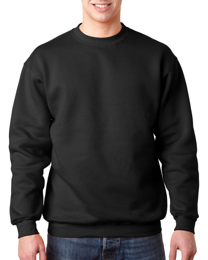 Bayside Adult USA Made Heavyweight Crewneck Sweatshirt BA1102 BLACK