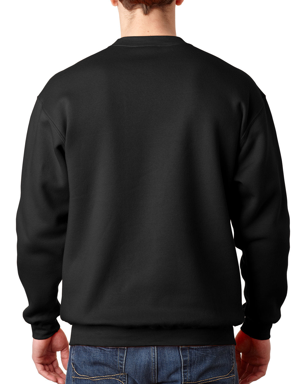 Bayside Adult USA Made Heavyweight Crewneck Sweatshirt BA1102 BLACK