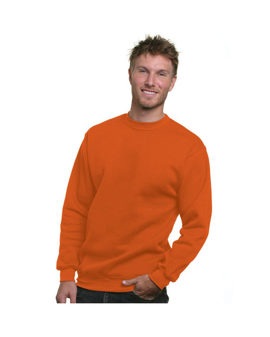 Bayside Adult USA Made Heavyweight Crewneck Sweatshirt BA1102 BRIGHT ORANGE