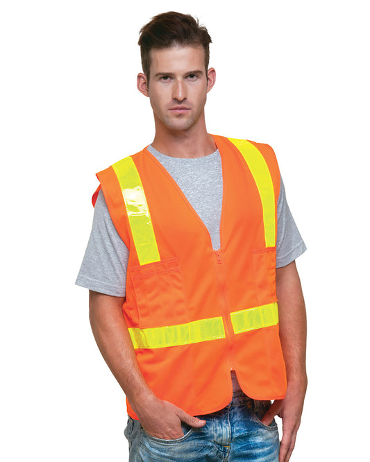 Bayside Unisex USA Made 22Surv-Y Class 2 ANSI High Vis Surveyor Safety Vest BA3786