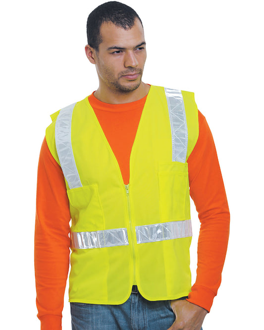 Bayside Unisex USA Made 22Surv-R Class 2 ANSI High Vis Surveyor Safety Vest BA3788