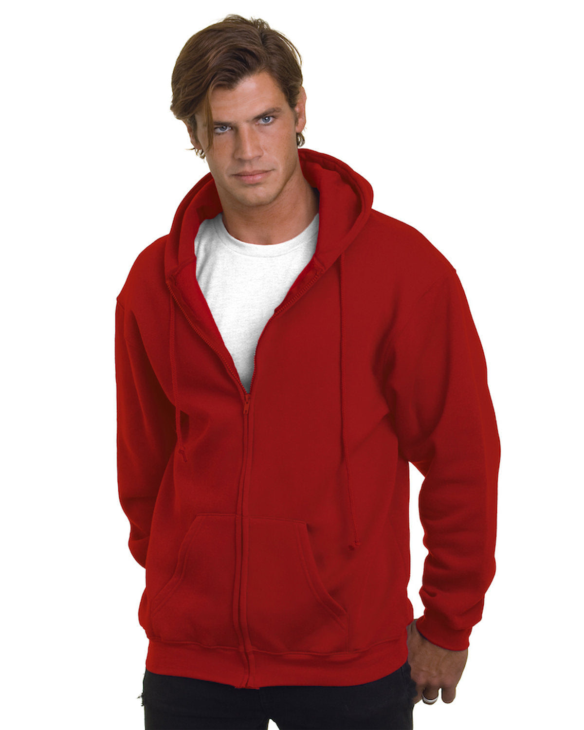 Bayside Adult USA Made Full-Zip Heavyweight Hooded Sweatshirt BA900