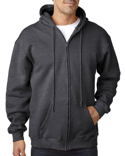 Bayside Adult USA Made Full-Zip Heavyweight Hooded Sweatshirt BA900