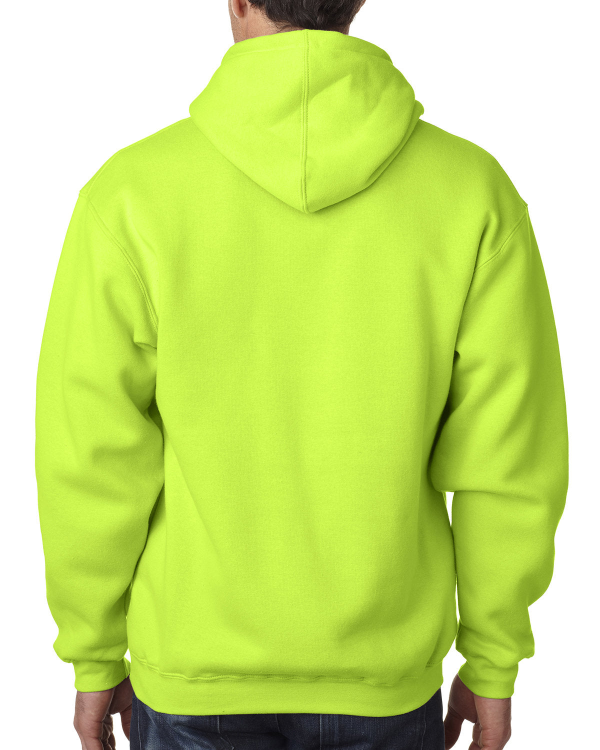 Bayside Adult USA Made Pullover Heavyweight Hooded Sweatshirt BA960 LIME GREEN