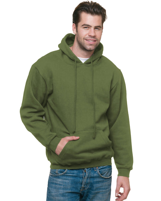 Bayside Adult USA Made Pullover Heavyweight Hooded Sweatshirt BA960 OLIVE