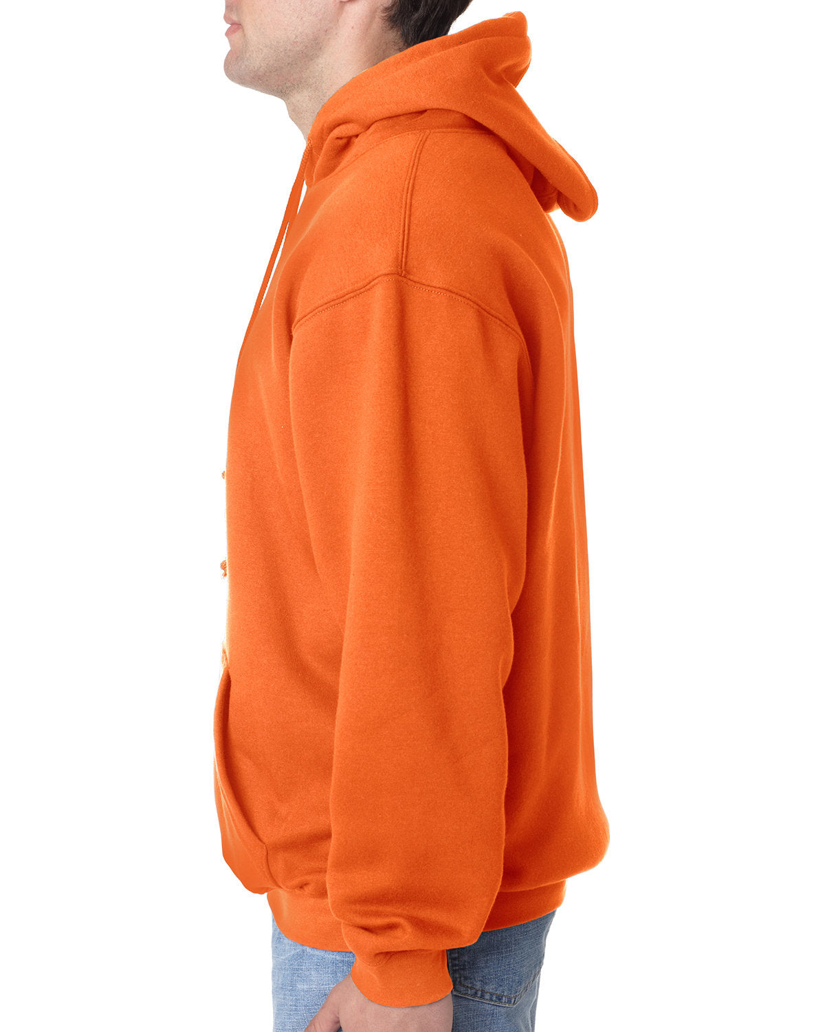 Bayside Adult USA Made Pullover Heavyweight Hooded Sweatshirt BA960 BRIGHT ORANGE