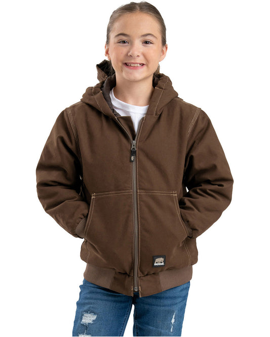 Berne Youth Highland Softstone Duck Hooded Jacket BHJ61