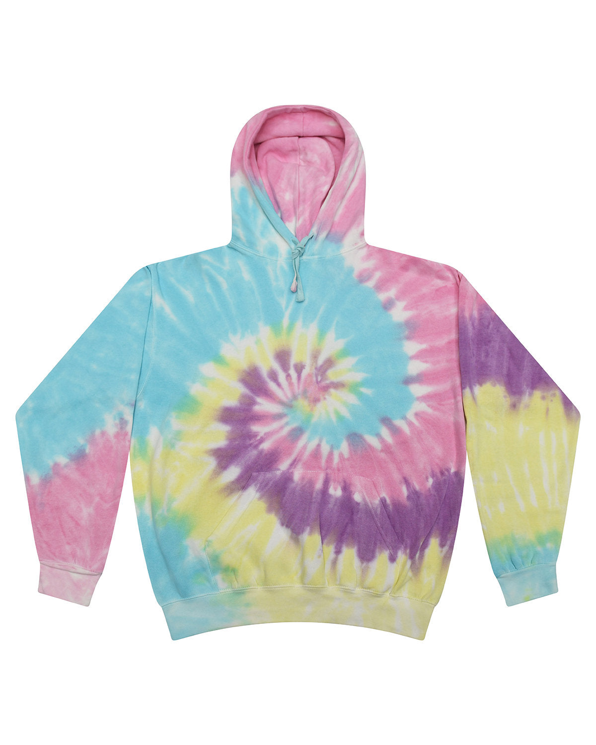 Tie-Dye Youth Pullover Hooded Sweatshirt CD877Y JELLYBEAN