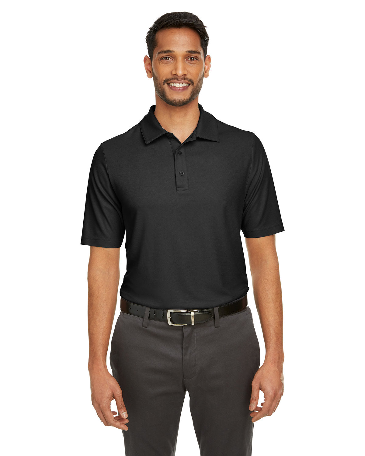 CORE365 Men's Fusion ChromaSoft™ Pique Polo CE112 BLACK