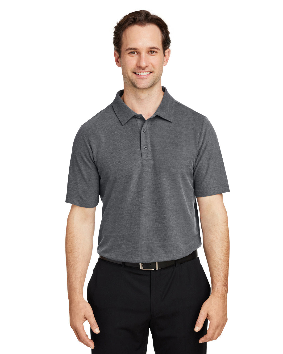 CORE365 Men's Fusion ChromaSoft™ Pique Polo CE112 CARBON HEATHER